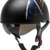 Gmax 72-5648 HH-65 'Bravery' Half HelmetMatte Black/Red/White/Blue Riding Gear