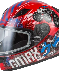 Riding Gear Gmax 72-6032 Youth GM-49Y'Beasts' Snow Helmet Red/Blue/Grey