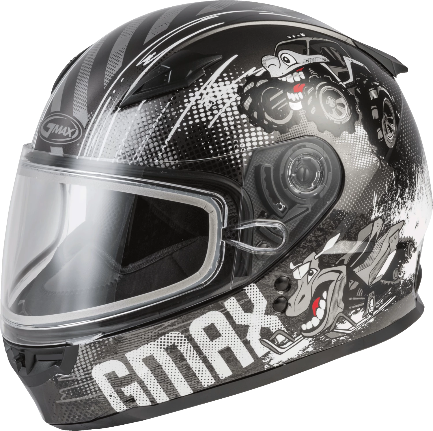 Gmax 72-6033 Youth GM-49Y 'Beasts' Snow Helmet Dark Silver/Black Riding Gear