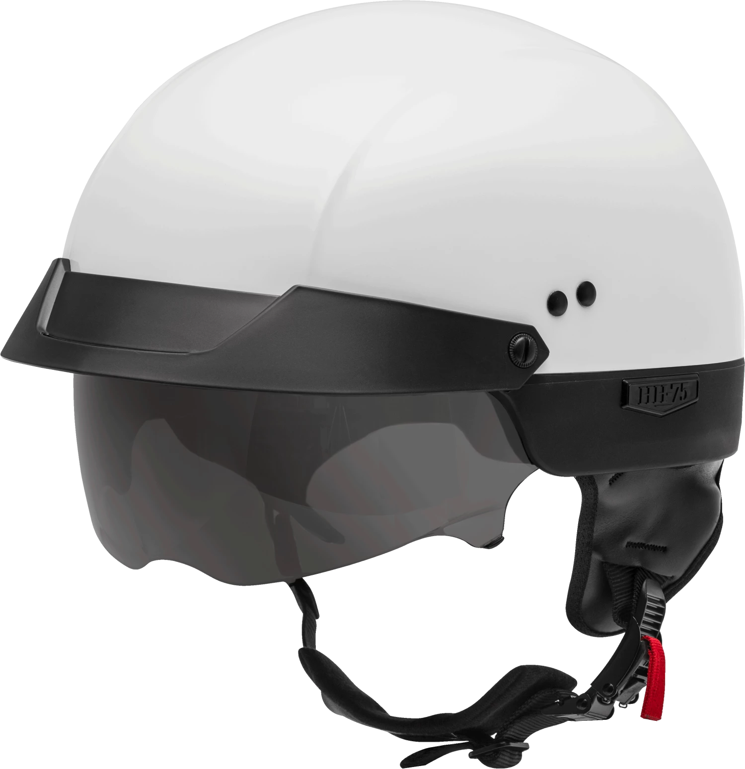 Gmax 72-6502 HH-75 Half Helmet White Riding Gear