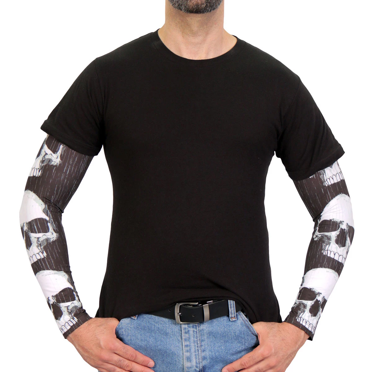 Hot Leathers ARM1001 2nd Amendment Skull Arm Sleeve Riding Gear