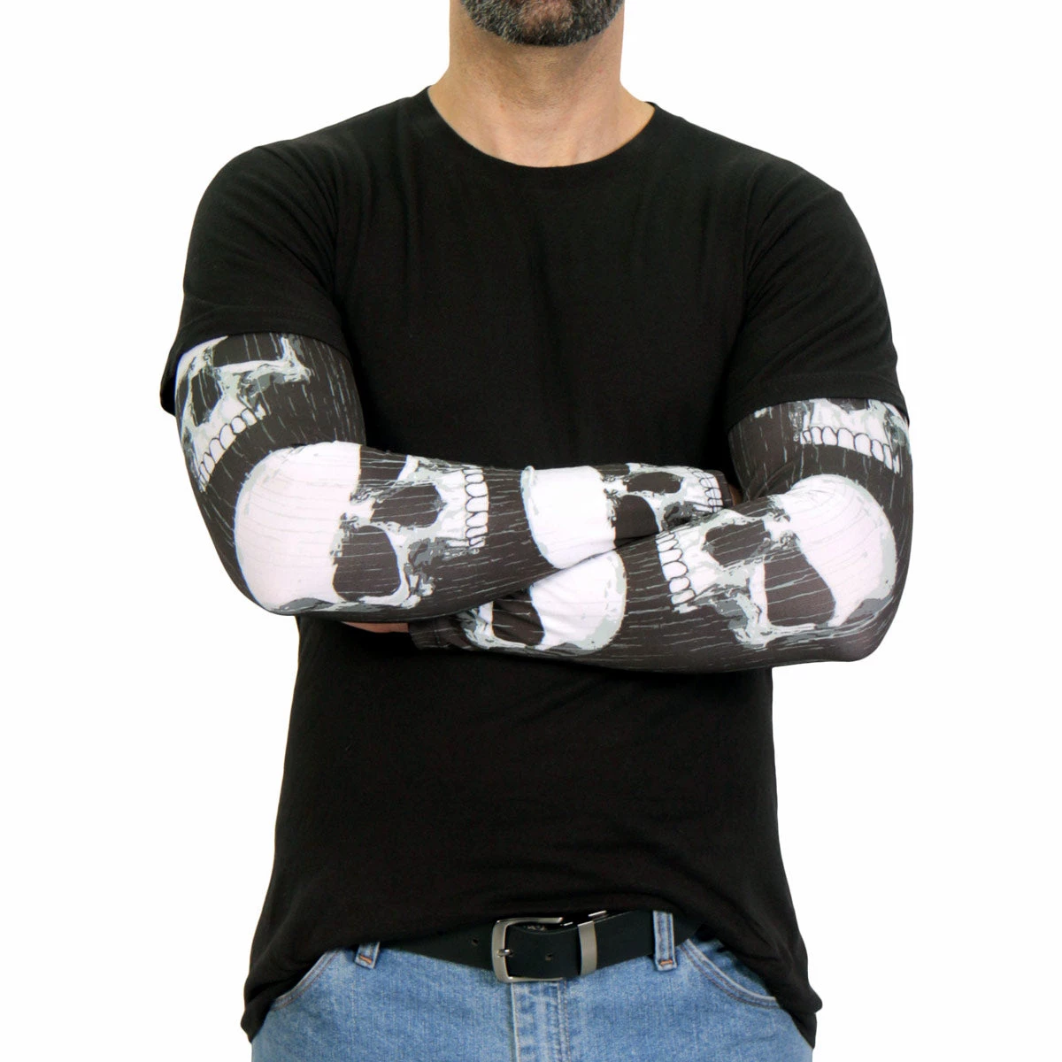 Hot Leathers ARM1001 2nd Amendment Skull Arm Sleeve Riding Gear