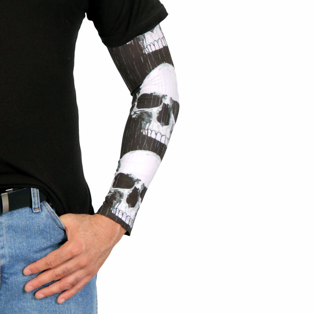 Hot Leathers ARM1001 2nd Amendment Skull Arm Sleeve Riding Gear