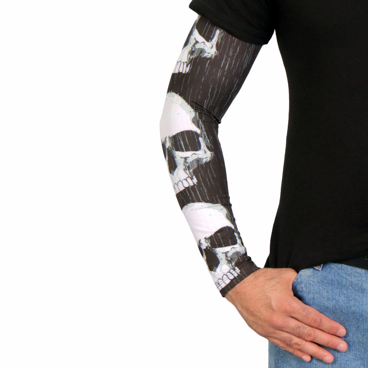 Hot Leathers ARM1001 2nd Amendment Skull Arm Sleeve Riding Gear