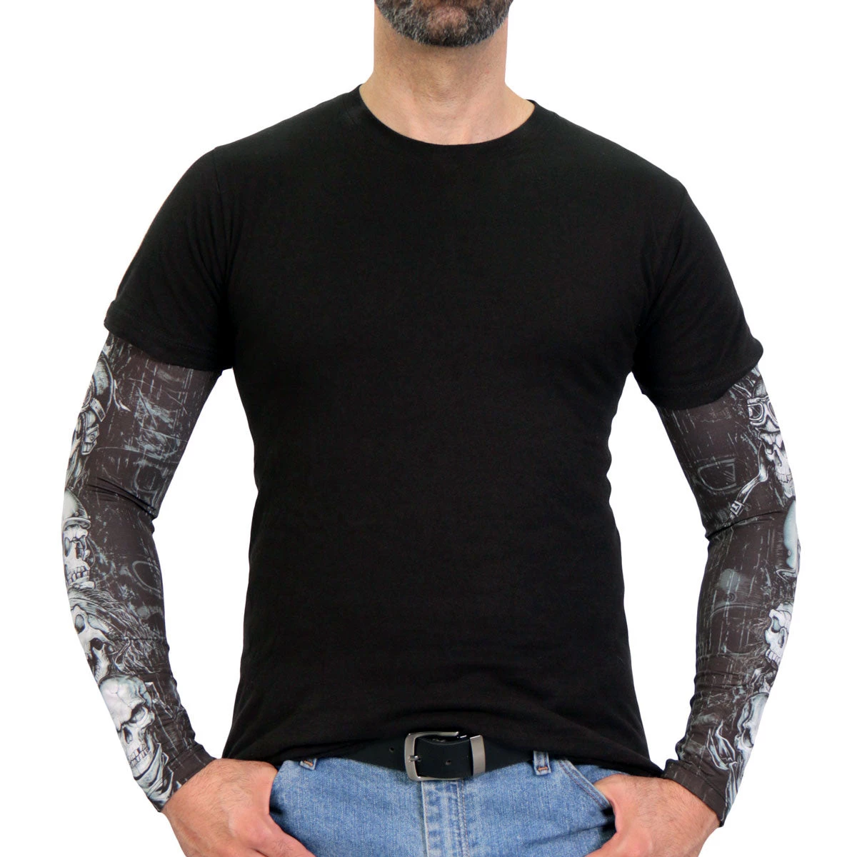 Riding Gear Hot Leathers ARM1004 Five Skulls Arm Sleeve