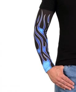 Hot Leathers ARM1005 Flames Blue Arm Sleeve