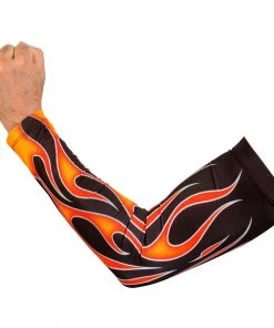 Riding Gear Hot Leathers ARM1007 Flames Orange Arm Sleeve