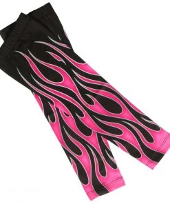 Riding Gear Hot Leathers ARM1008 Flames Pink Arm Sleeve