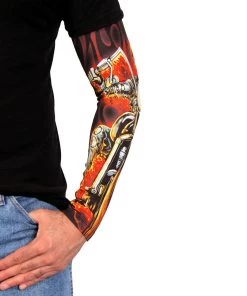 Riding Gear Hot Leathers ARM1016 Fire Biker Arm Sleeve