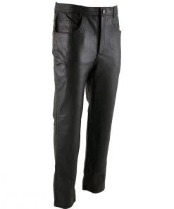 Motorcycle Pants & Chaps Xelement B7400 Men's'Classic' Black Fitted Leather Pants