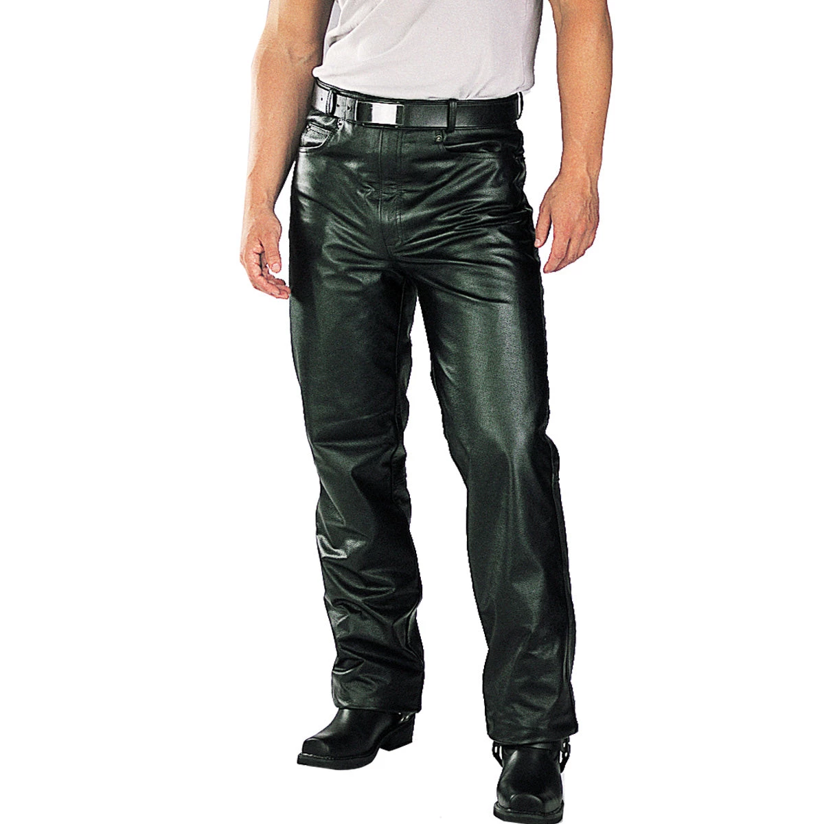 Motorcycle Pants & Chaps Xelement B7400 Men's 'Classic' Black Fitted Leather Pants