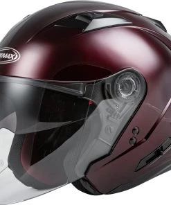 Gmax 72-4859 OF-77 Open-Face Helmet Wine Red