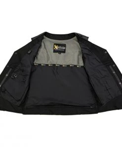 Xelement B206 Women's'Road Queen' Black Leather Braided Vest