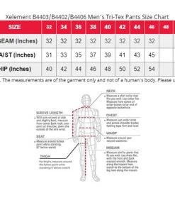 Xelement B4406 Men's Black Advanced X-Armored Tri-Tex White Stitched Fabric Motorcycle Pants Motorcycle Pants & Chaps