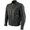Leather Motorcycle Jackets Xelement B4495 Men's 'Bandit' Black Buffalo Leather Cruiser Motorcycle Jacket With X-Armor Protection