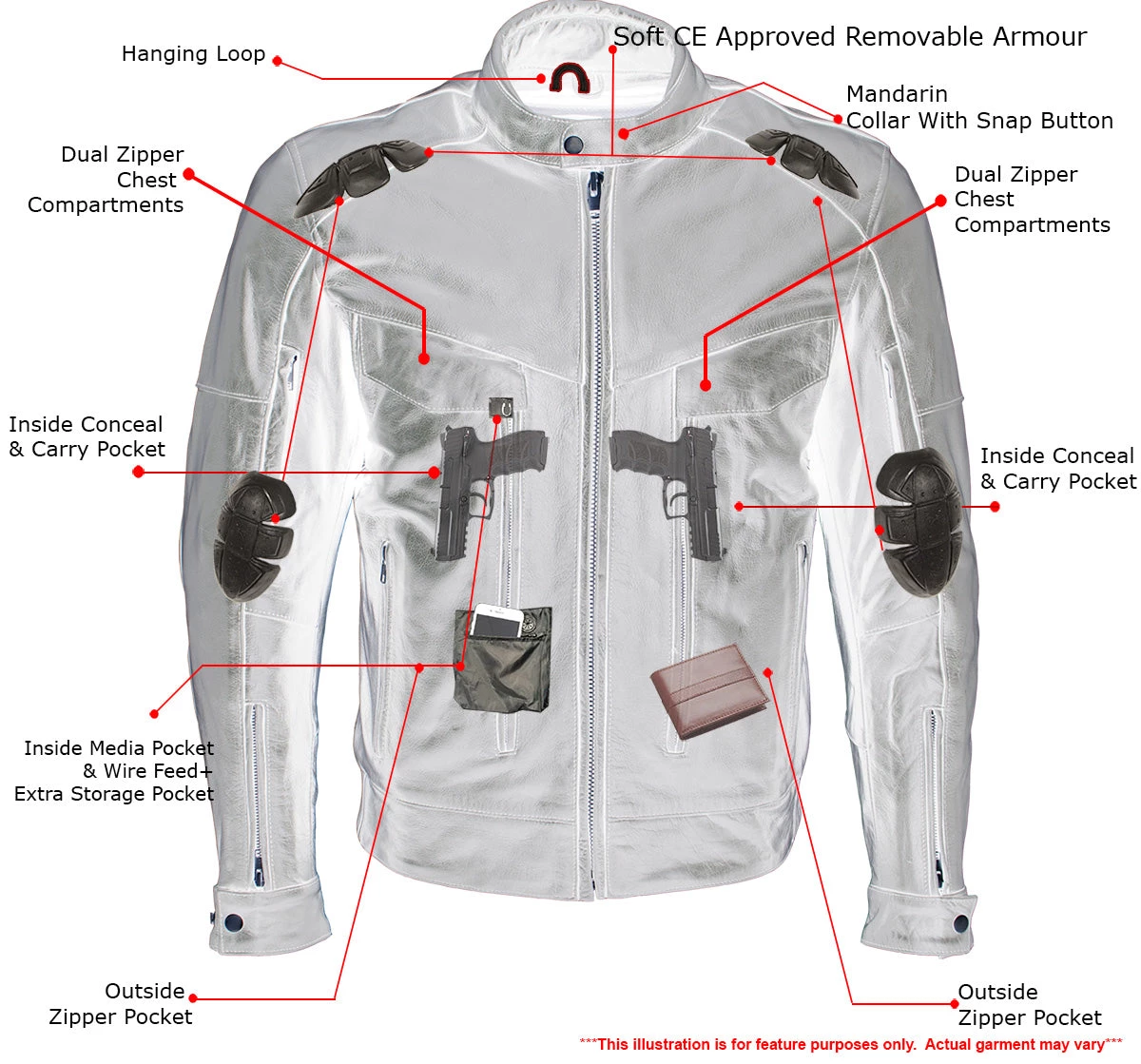 Xelement B7496 Men's 'Bandit' Retro Distressed Brown Leather Jacket With X-Armor Protection