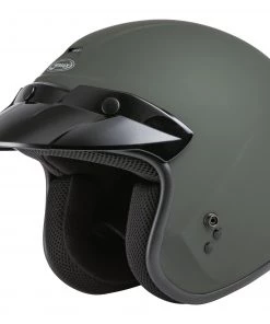 Riding Gear Gmax 72-5360 OF-2 Open-Face Helmet Matte Green