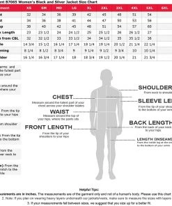 Leather Motorcycle Jackets Xelement B7065 Women’s ‘Silver Fox’ Black With Silver Multi Vented Leather Motorcycle Jacket