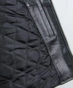 Xelement B7100 Men's'Classic' Black TOP GRADE Leather Motorcycle Biker Jacket Leather Motorcycle Jackets