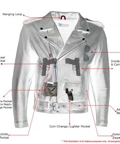 Xelement B7100 Men's'Classic' Black TOP GRADE Leather Motorcycle Biker Jacket Leather Motorcycle Jackets