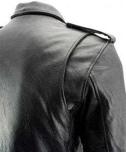 Xelement B7101 Men's'Classic Armored' Black High-Grade Leather Motorcycle Biker Jacket With X-Armor Protection Leather Motorcycle Jackets