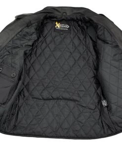 Xelement B7103 Men's'Ruffian' Classic Black Motorcycle Side Lace Leather Jacket With X-Armor Protection Leather Motorcycle Jackets