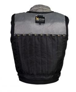 Xelement B7149 Men's'Sliver' Distressed Gray Classic MC Leather Jacket