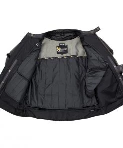 Xelement B7201 Men's'Speedster' Black Top Grade Leather Motorcycle Jacket With Zip-Out Lining Leather Motorcycle Jackets