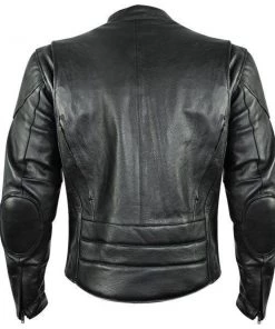 Leather Motorcycle Jackets Xelement B7209 Men's'Renegade' Black Leather Motorcycle Jacket With X-Armor Protection