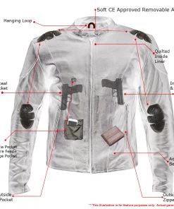 Leather Motorcycle Jackets Xelement B7209 Men's 'Renegade' Black Leather Motorcycle Jacket With X-Armor Protection