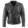 Leather Motorcycle Jackets Xelement B7210 Men's 'Cool Rider' Black Vented Leather Motorcycle Jacket