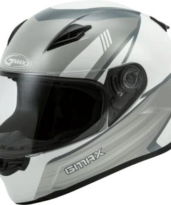 Riding Gear Gmax 72-5750 FF-49 Full-Face Deflect Helmet White/Grey