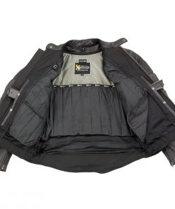 Xelement B7366 Men's'Executioner' Black Leather Racer Jacket With X-Armor Protection