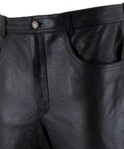 Motorcycle Pants & Chaps Xelement B7400 Men's'Classic' Black Fitted Leather Pants