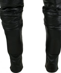 Motorcycle Pants & Chaps Xelement B7466 Men's'The Racer' Black Cowhide Leather Racing Pants With X-Armor Protection