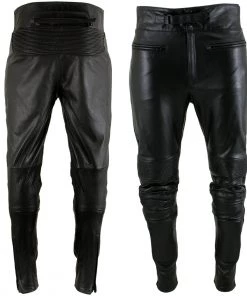 Motorcycle Pants & Chaps Xelement B7466 Men's'The Racer' Black Cowhide Leather Racing Pants With X-Armor Protection