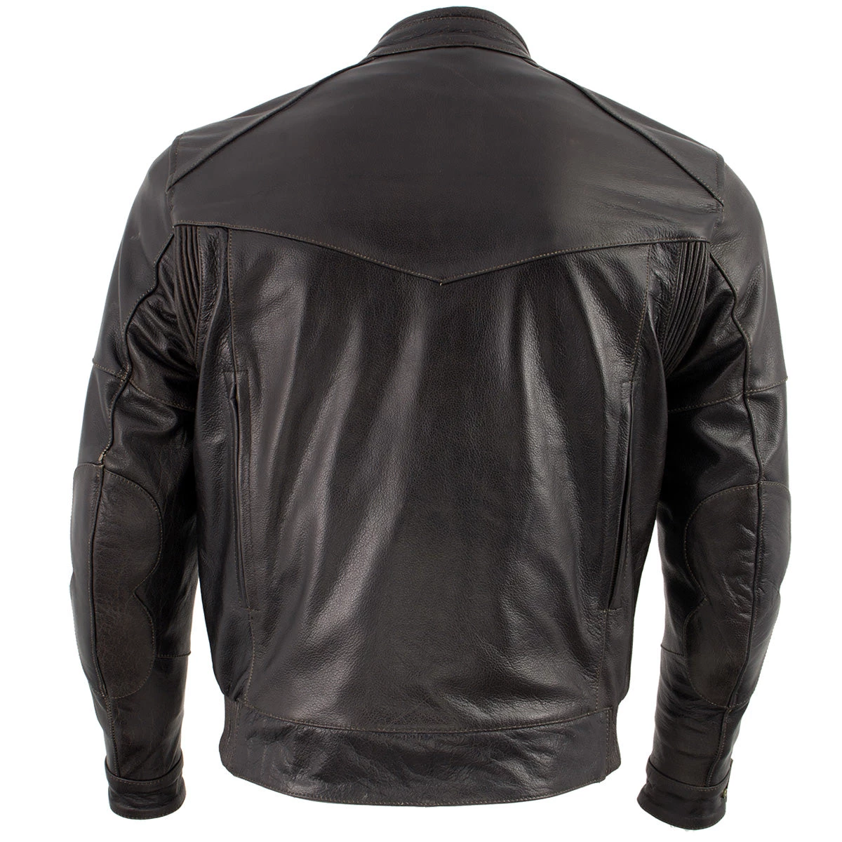 Xelement B7496 Men's 'Bandit' Retro Distressed Brown Leather Jacket With X-Armor Protection