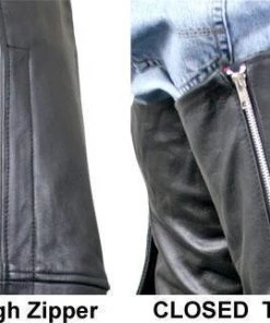 Motorcycle Pants & Chaps Xelement B7552 Men's Black'Easy Fit' Premium Motorcycle Chaps