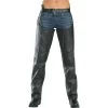 Motorycle Pants & Chaps Xelement 7553 Women's Black 'Advanced Dual Comfort' Leather Chaps