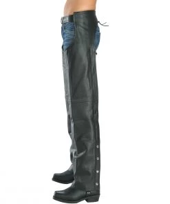 Motorycle Pants & Chaps Xelement 7553 Women's Black'Advanced Dual Comfort' Leather Chaps