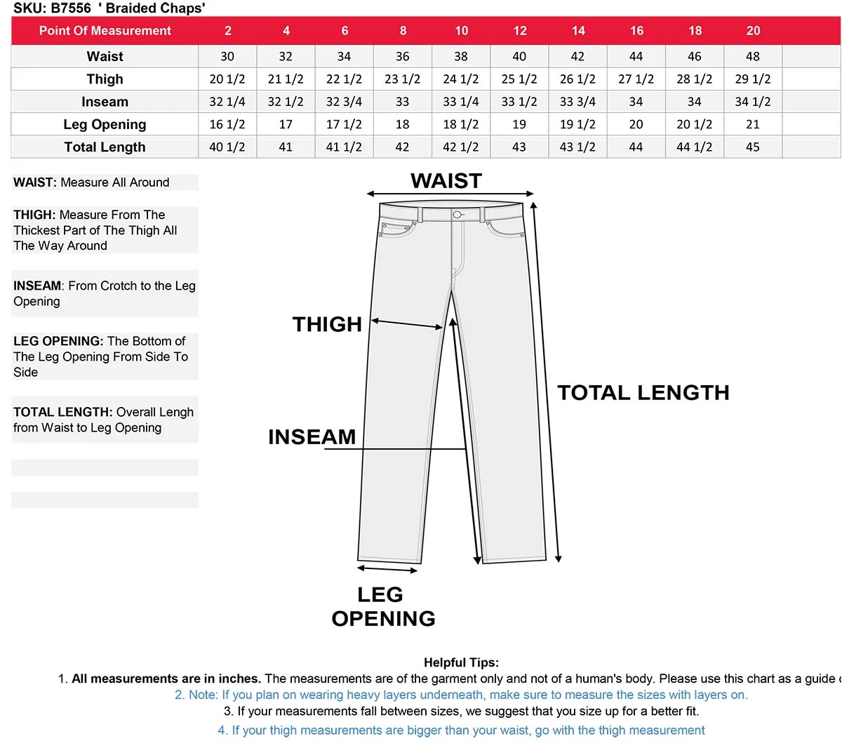 Xelement B7556 Women's Black 'Braided' Zippered Leather Chaps