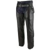 Xelement B7561 Men's Black Leather Chaps With Removable Insulating Liner Motorcycle Pants & Chaps