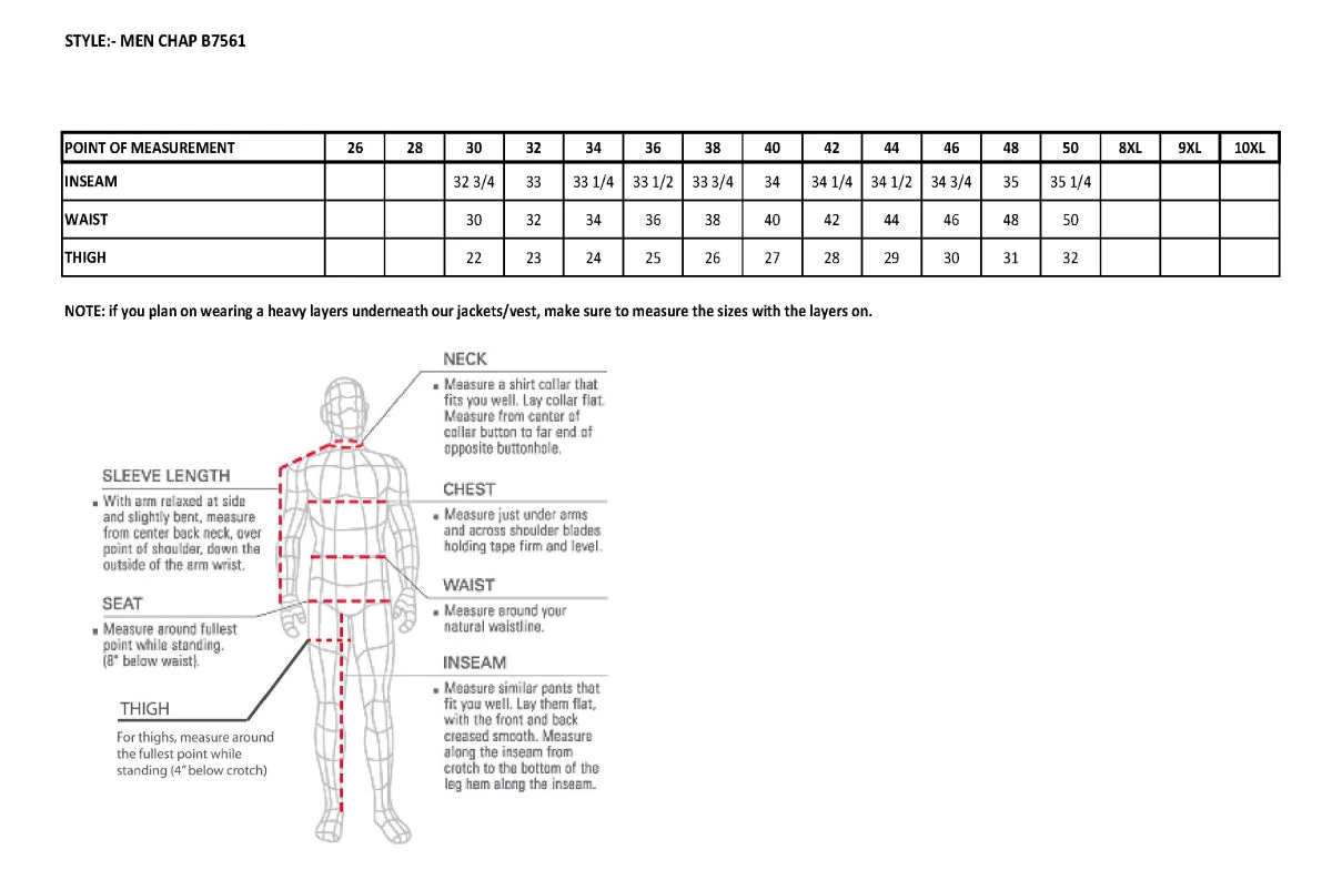 Xelement B7561 Men's Black Leather Chaps With Removable Insulating Liner Motorcycle Pants & Chaps