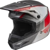 Fly Racing 73-8643 Kinetic Drift Helmet Charcoal/Light Grey/Red