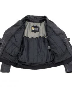 Xelement B8000 Women's Black'Classic Braided' Fitted Motorycle Jacket Leather Motorcycle Jackets