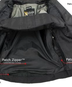 Xelement B8000 Women's Black'Classic Braided' Fitted Motorycle Jacket Leather Motorcycle Jackets