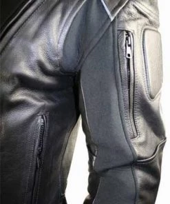 Xelement B9119 Men's'Frenzy' Black Armored Leather Motorcycle Jacket Leather Motorcycle Jackets