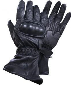 Xelement XG815 Men's Black Leather Motorcycle Winter Gloves Riding Gear