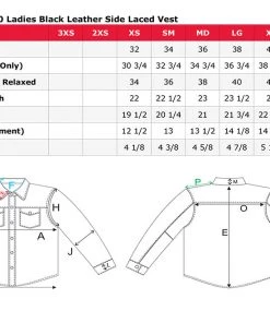 Biker Hill Leather BAL4700 Ladies Black Leather Side Laced Vest