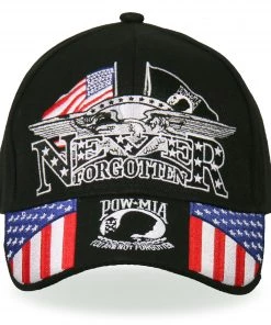 Hot Leathers BCA1015 Iron Eagle POW Ball Cap Riding Gear